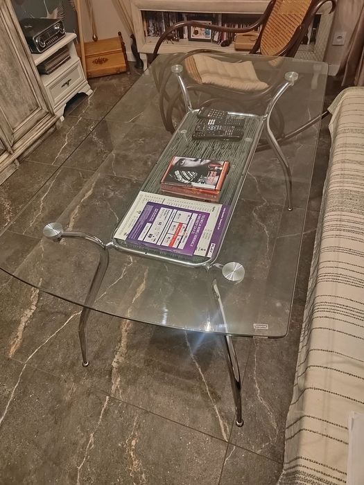 Stół szklany 70x125 cm