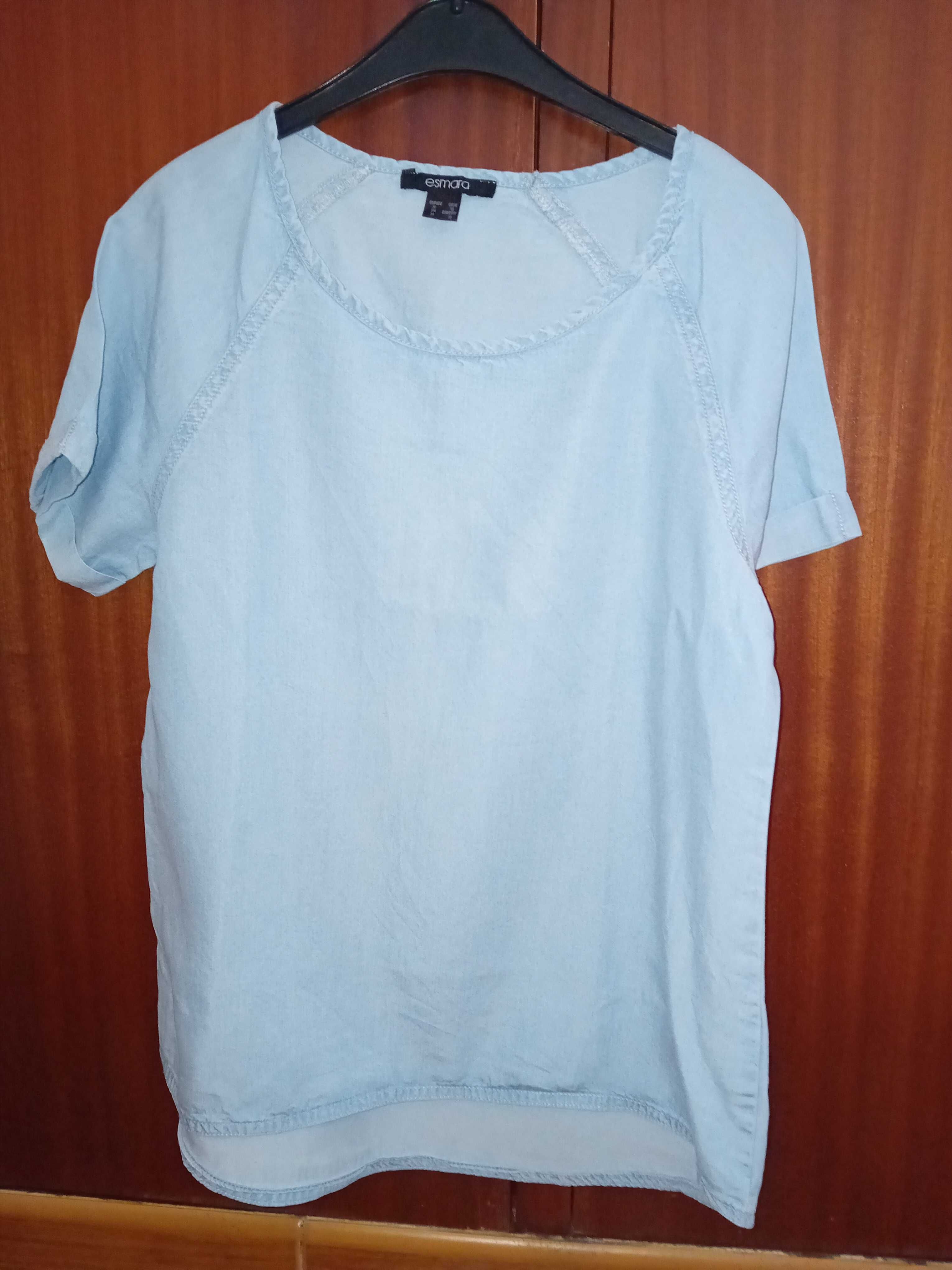 Blusa de ganga azul clara