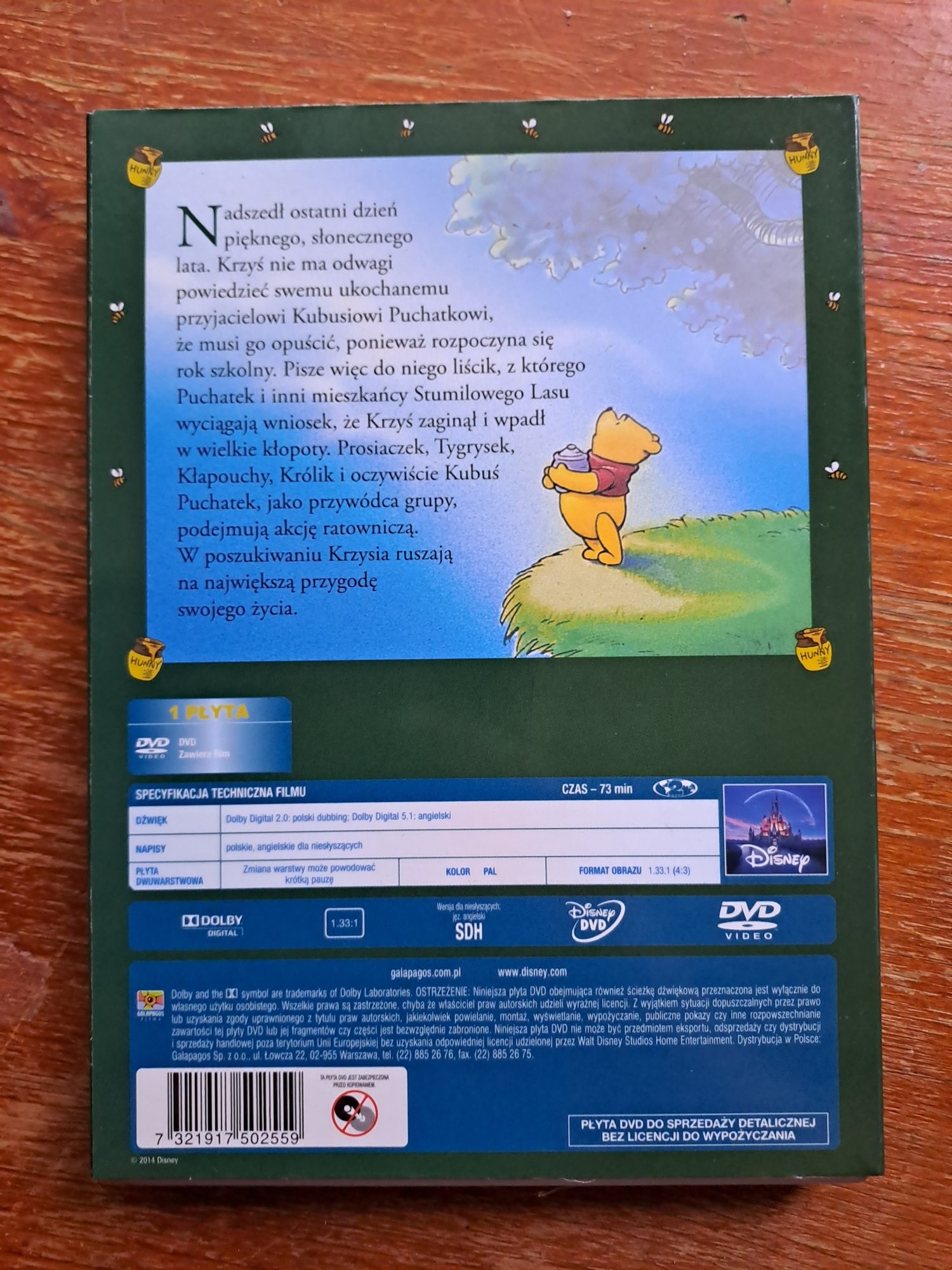 Niezwykła przygoda Kubusia Puchatka DVD