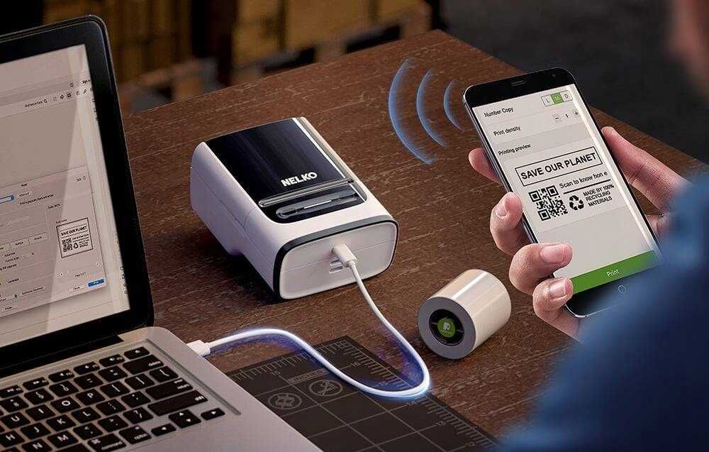 Nelko PM220 Drukarka Termiczna  Etykiet Naklejek do zabawy lub szkoły