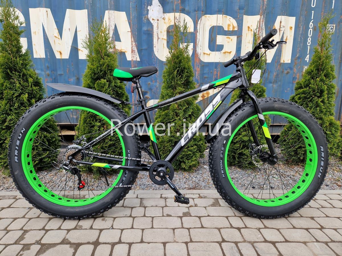 Новинка! Велосипед фетбайк Cross Leopard 27.5х4.5" 2024 Рама-18" black