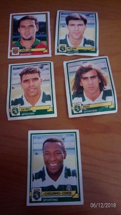 Cromos Panini futebol Liga Portuguesa 1994.1995.1996.2011.2012.2017