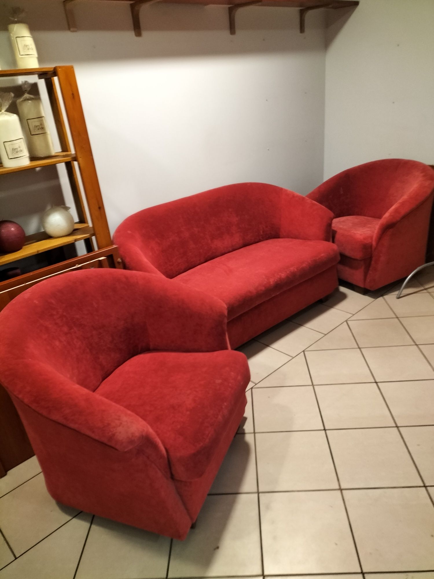 Zestaw wypoczynkowy kanapa fotel