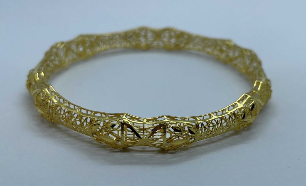 Śliczna złota bransoletka / KOŁO / 8,51g p585 21cm /STERNA złoto