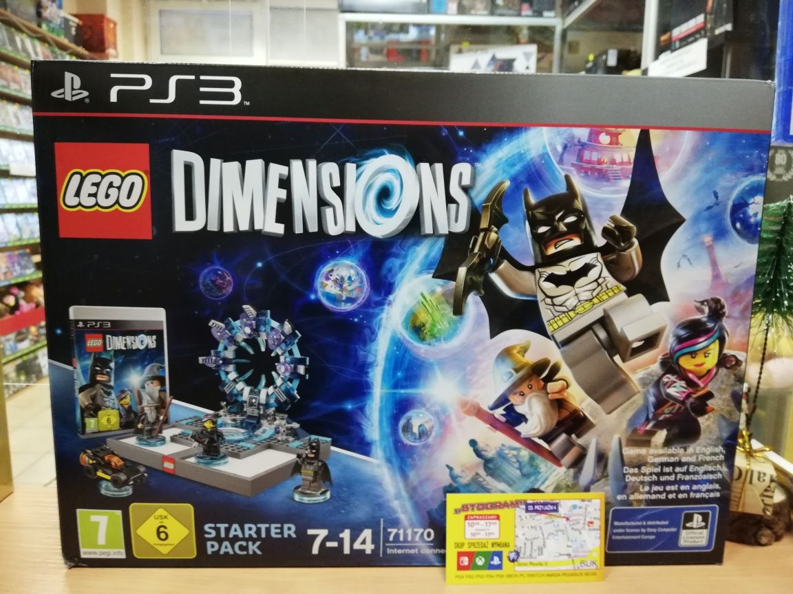 PS3 Lego Dimensions Starter Pack Nowa Portal Figurki Batman Gandalf