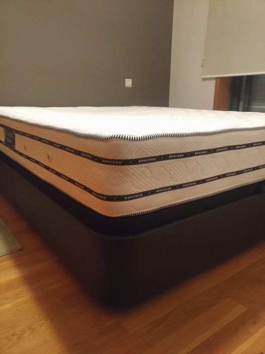 Cama com arrumação Ikea + Colchão ortopédico Bracara 200×160