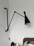 Lampa ścienna regulowana czarna