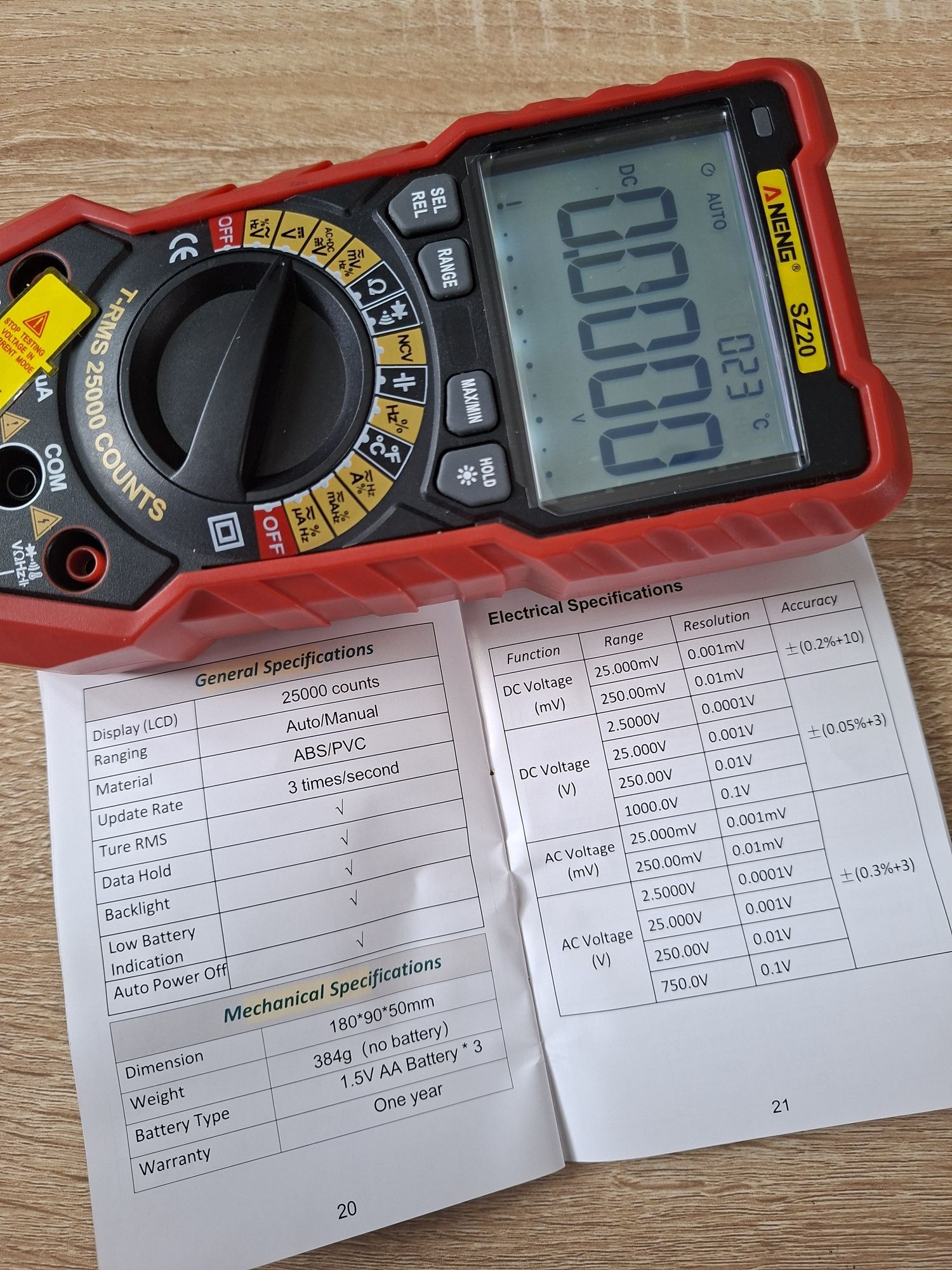 Digital multimetr Aneng sz20