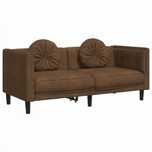 Vidaxl Sofa 2-Os., Brązowa, Sztuczna Skóra Zamszowa Brak Instrukcji