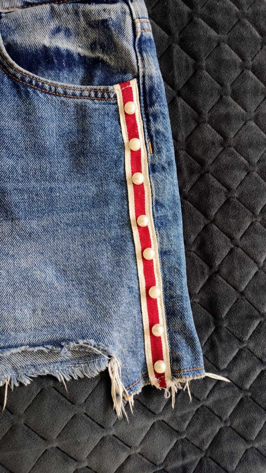 ZARA krótkie spodenki denim/dżins rozm. 36 - wysoki stan