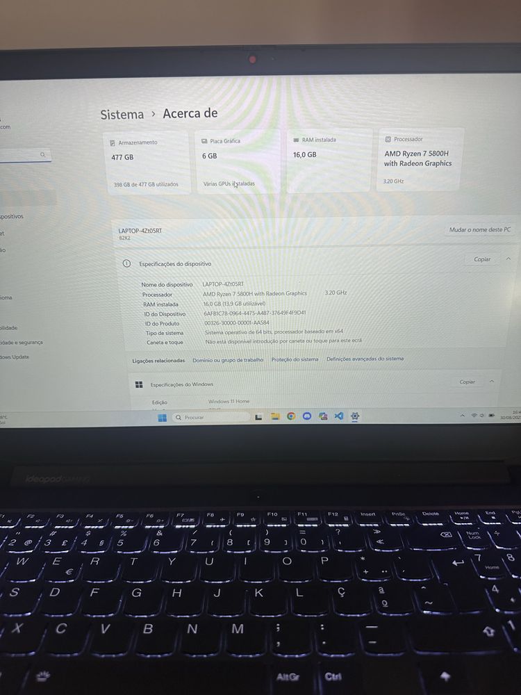 Lenovo Ideapad Gaming 3 - Usado Como Novo