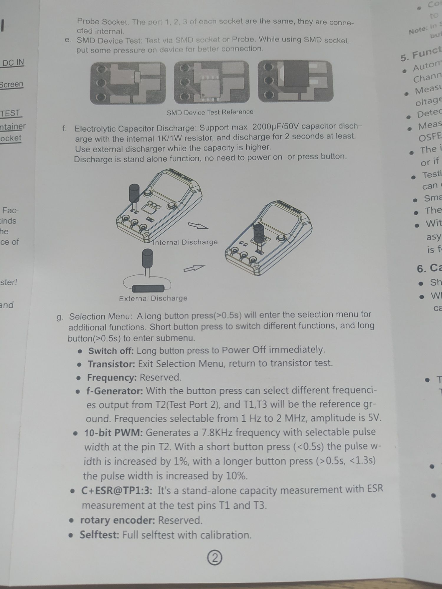 Multi tester para componentes eletronicos