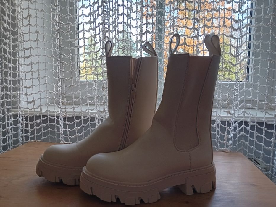 Kozaki Białe Damskie Rozmiar 38