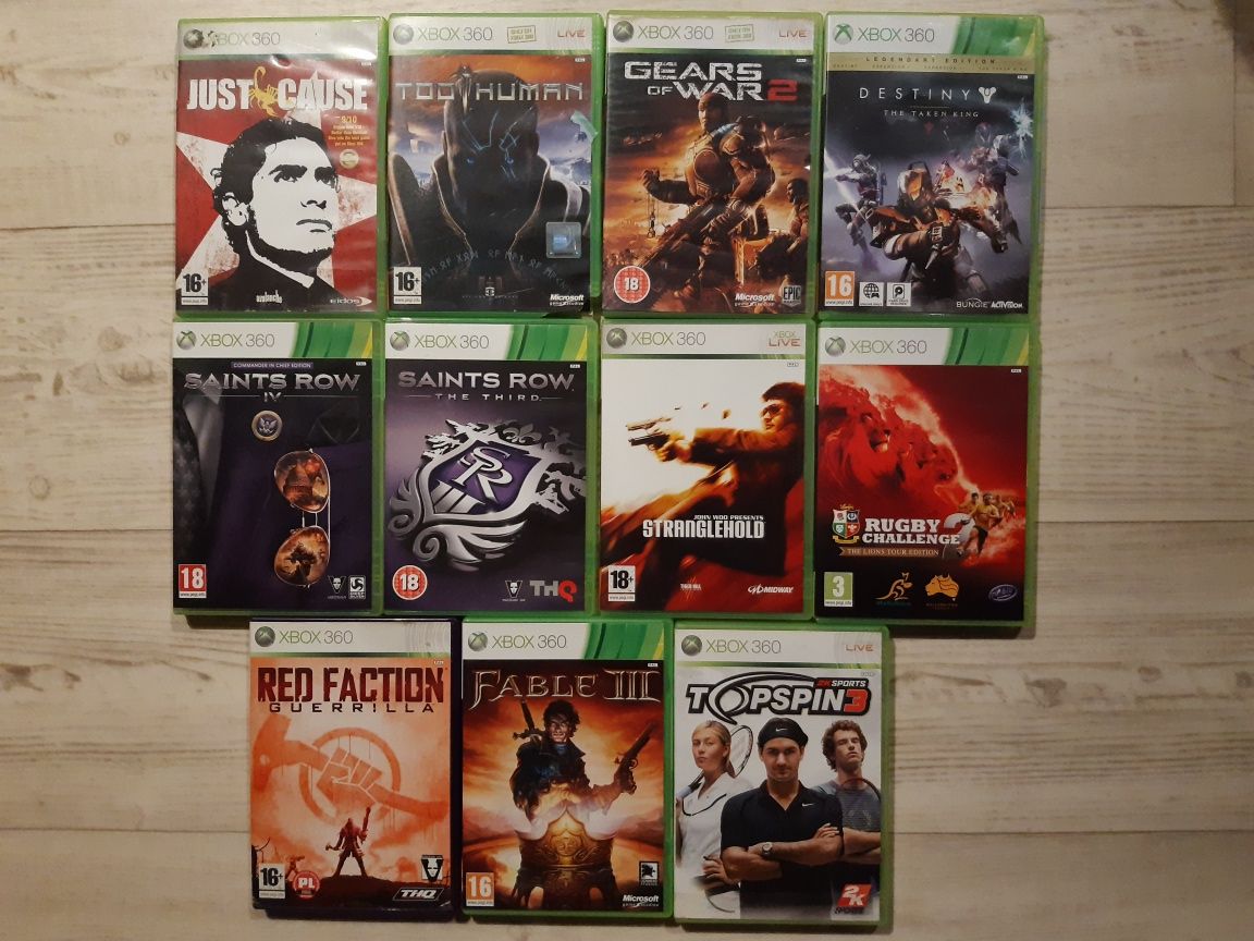 Gry xbox 360 saints row just cause rugby fabule red faction i inne