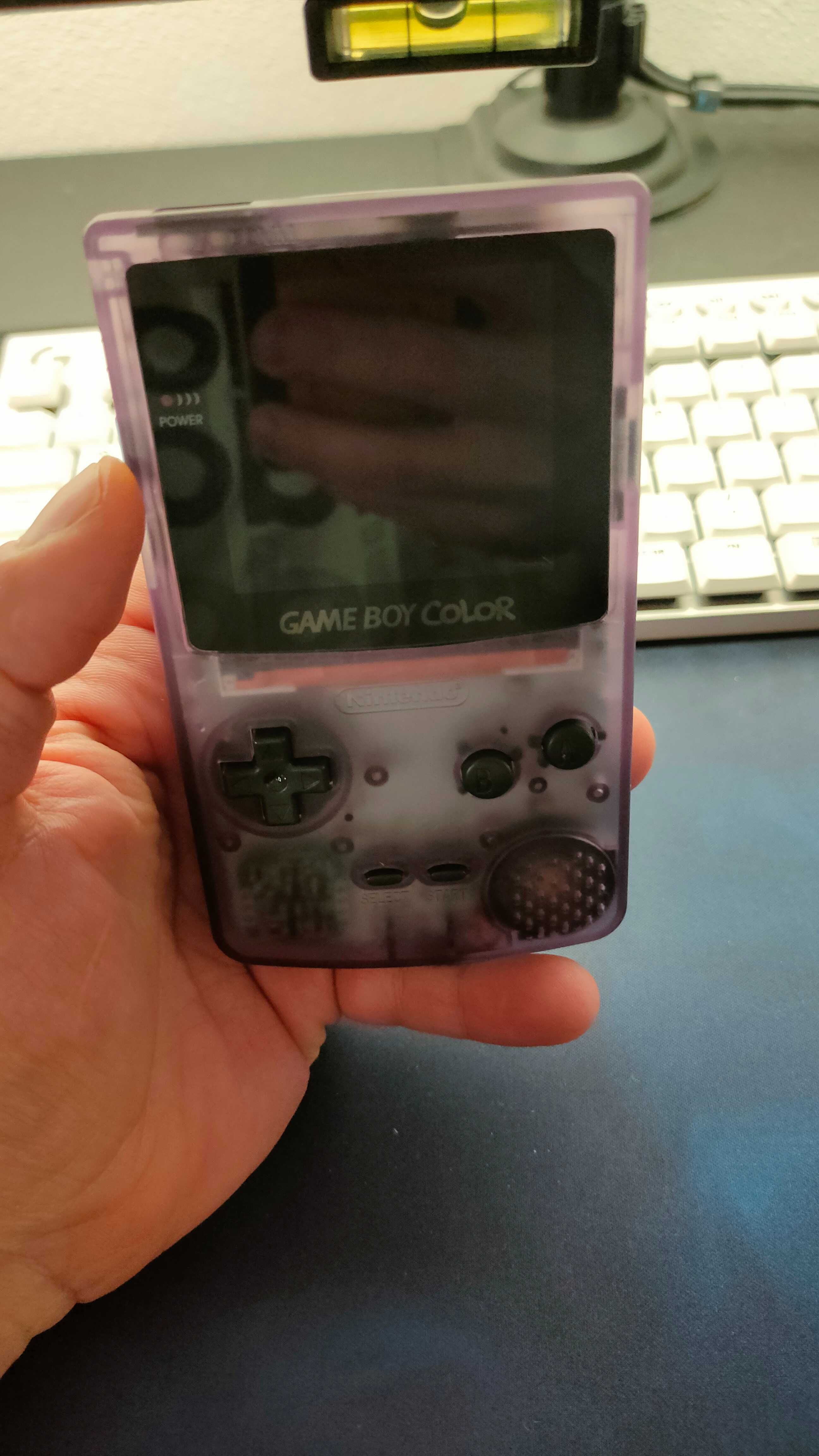 Gameboy Color Atomic Purple novo c/ecrã IPS e caixa