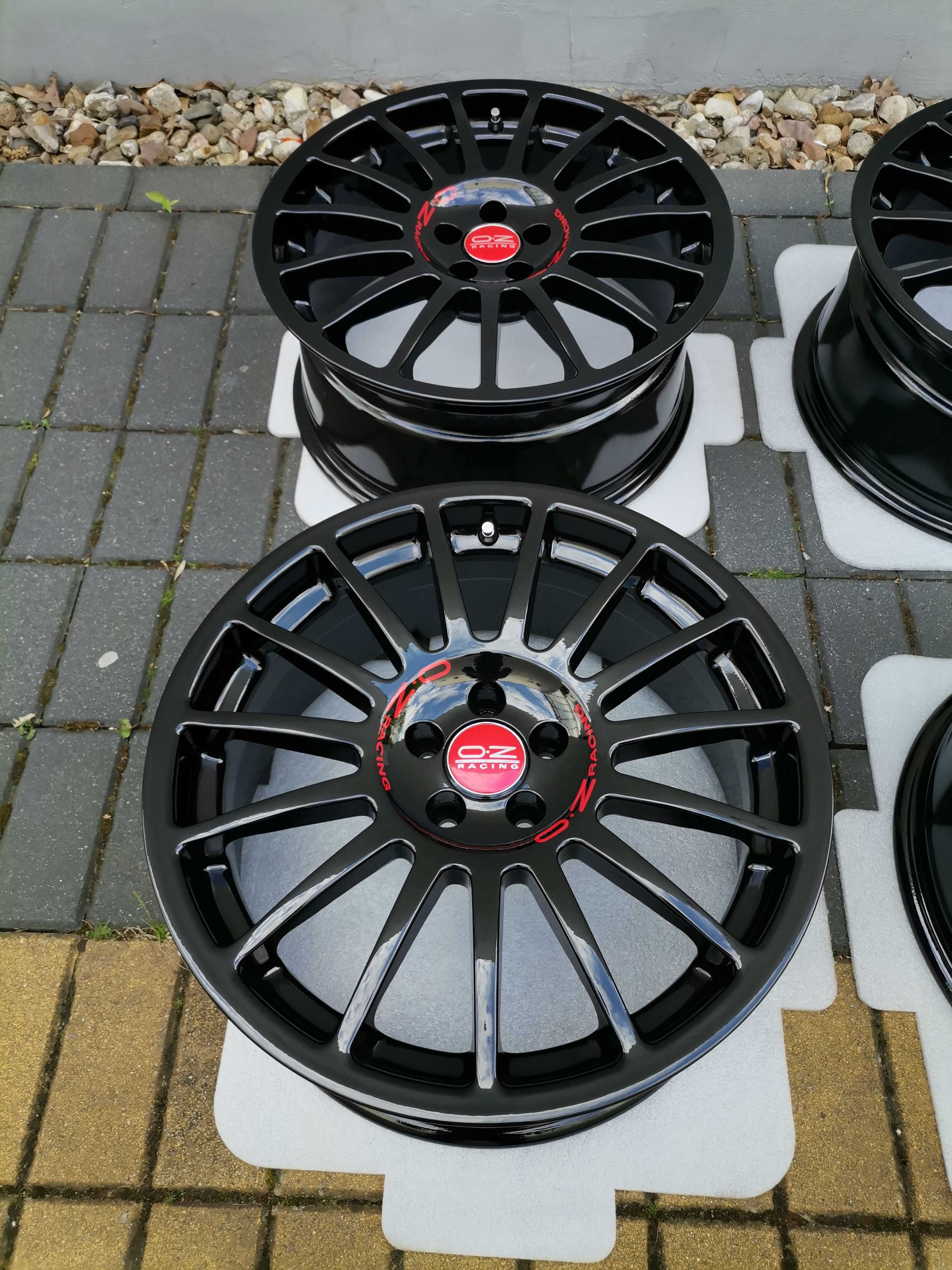 Oz 17'' 5x100 Czarny fortepian Śliczne Vw Seat Skoda.