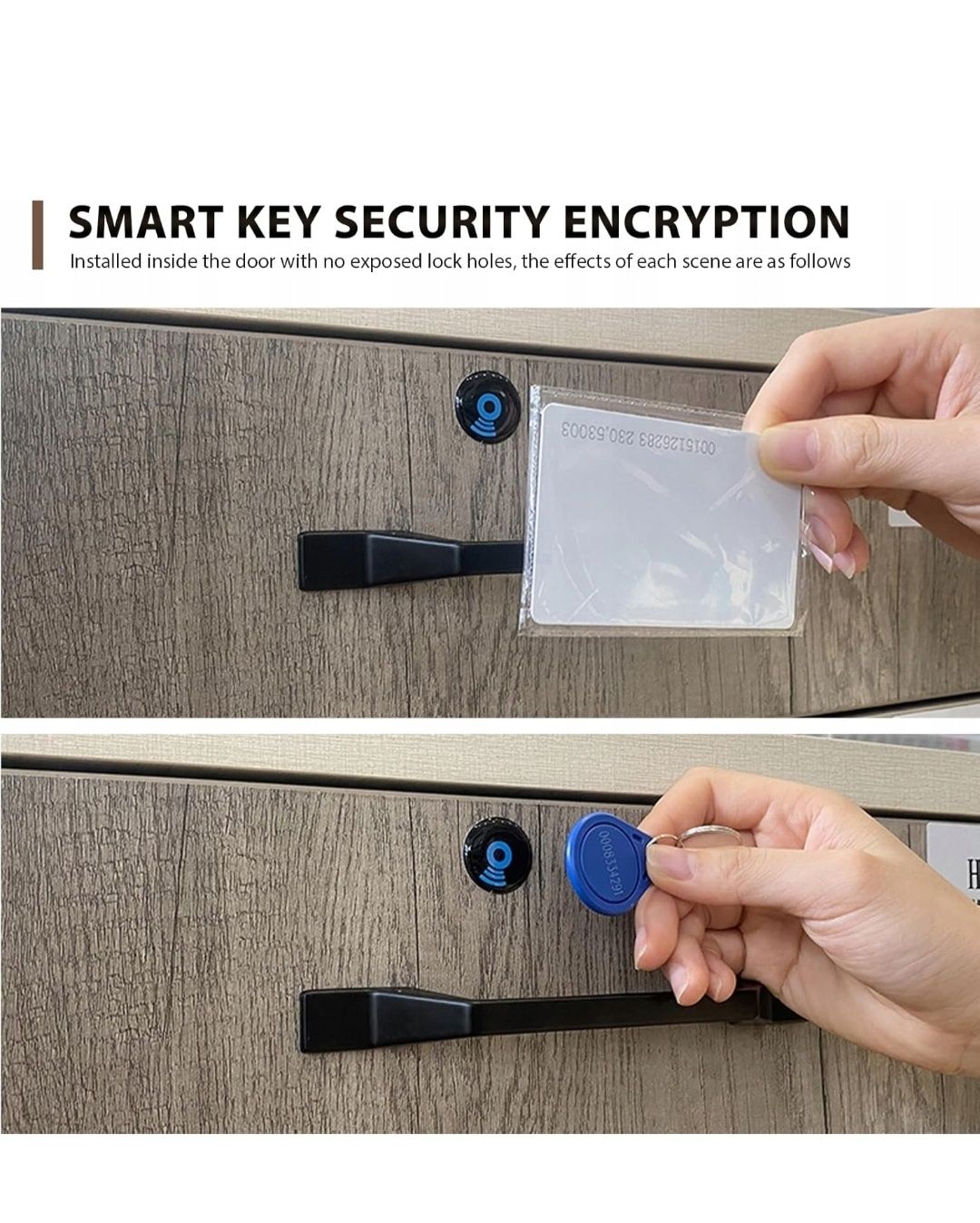 Zamek do szafy nfc zamek meblowy z 3 brelocKami i karta rgid smart