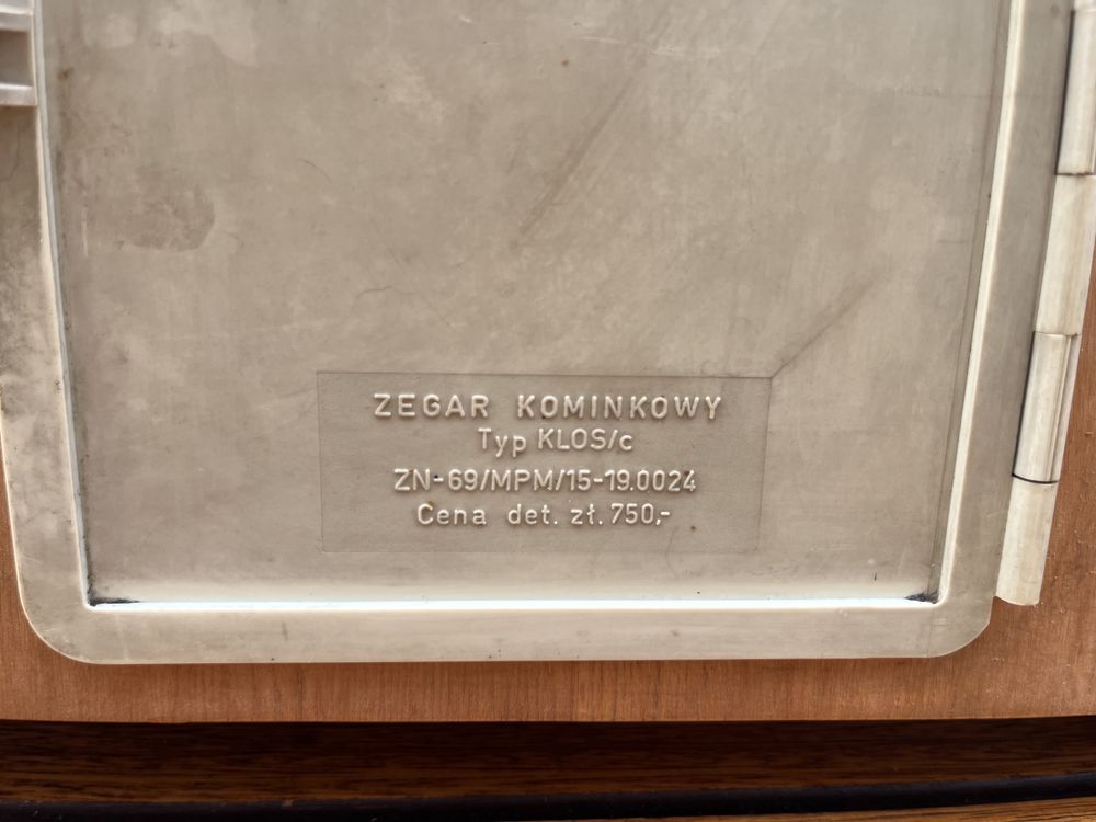 Zegar Kominkowy Metron Klos/C zegar drewniany klasyk antyk