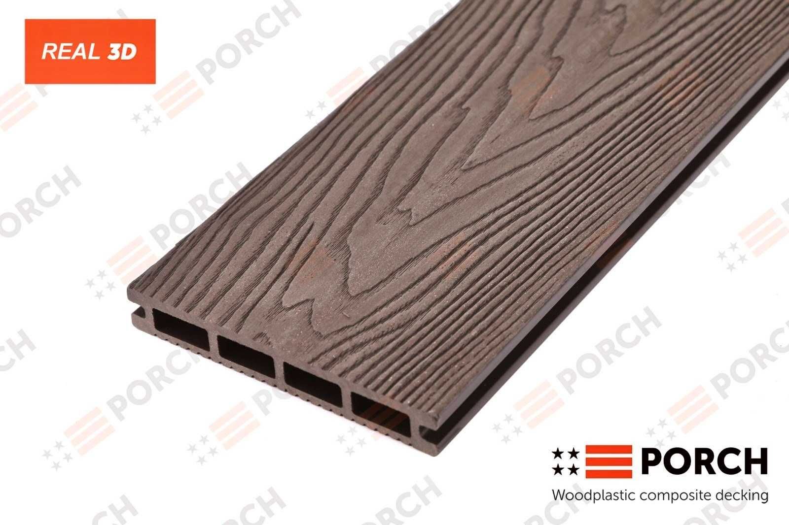 ДПК композитна терасна дошка Porch Real 3D