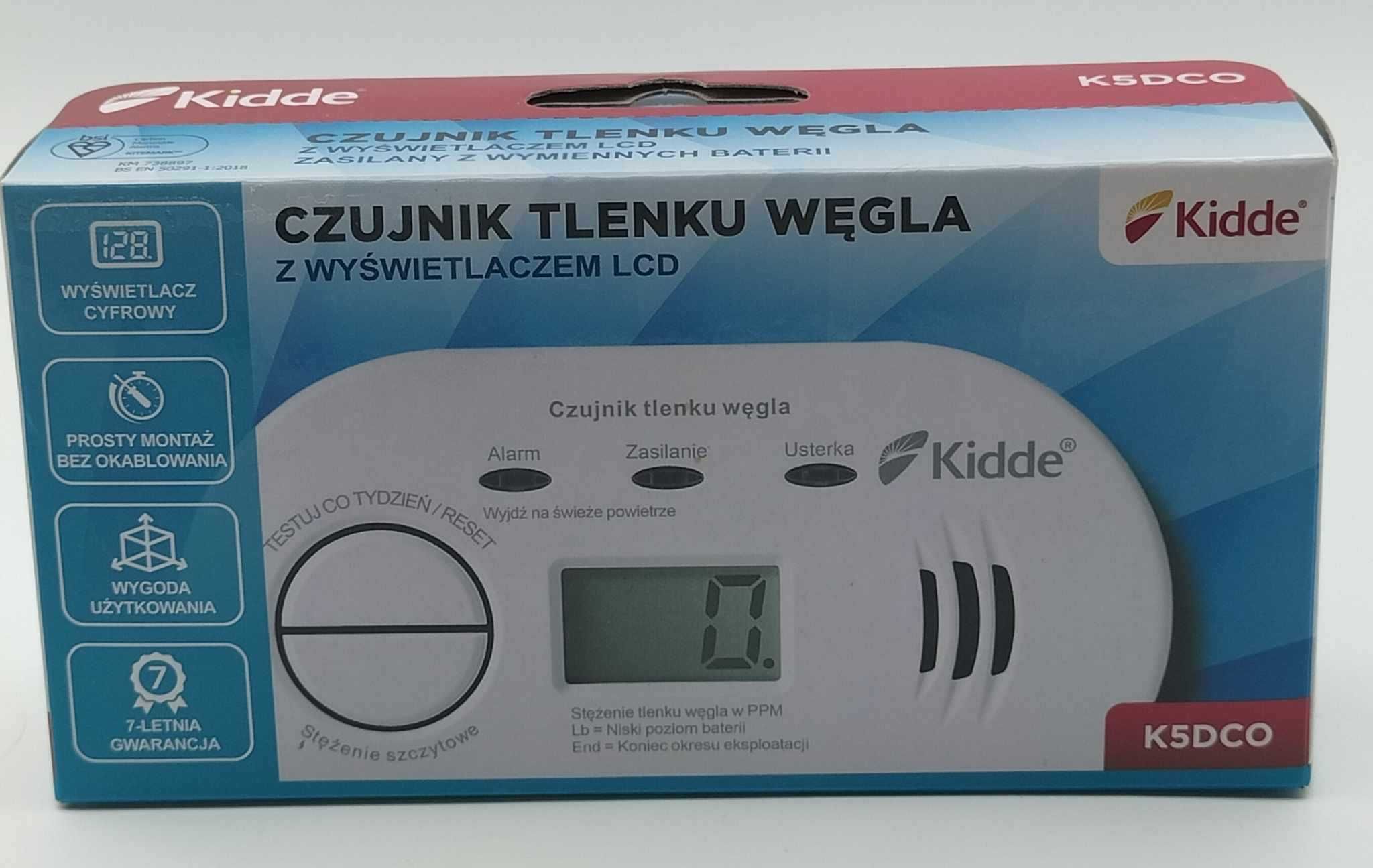 Czujnik Tlenku Węgla Kidde K5DCO