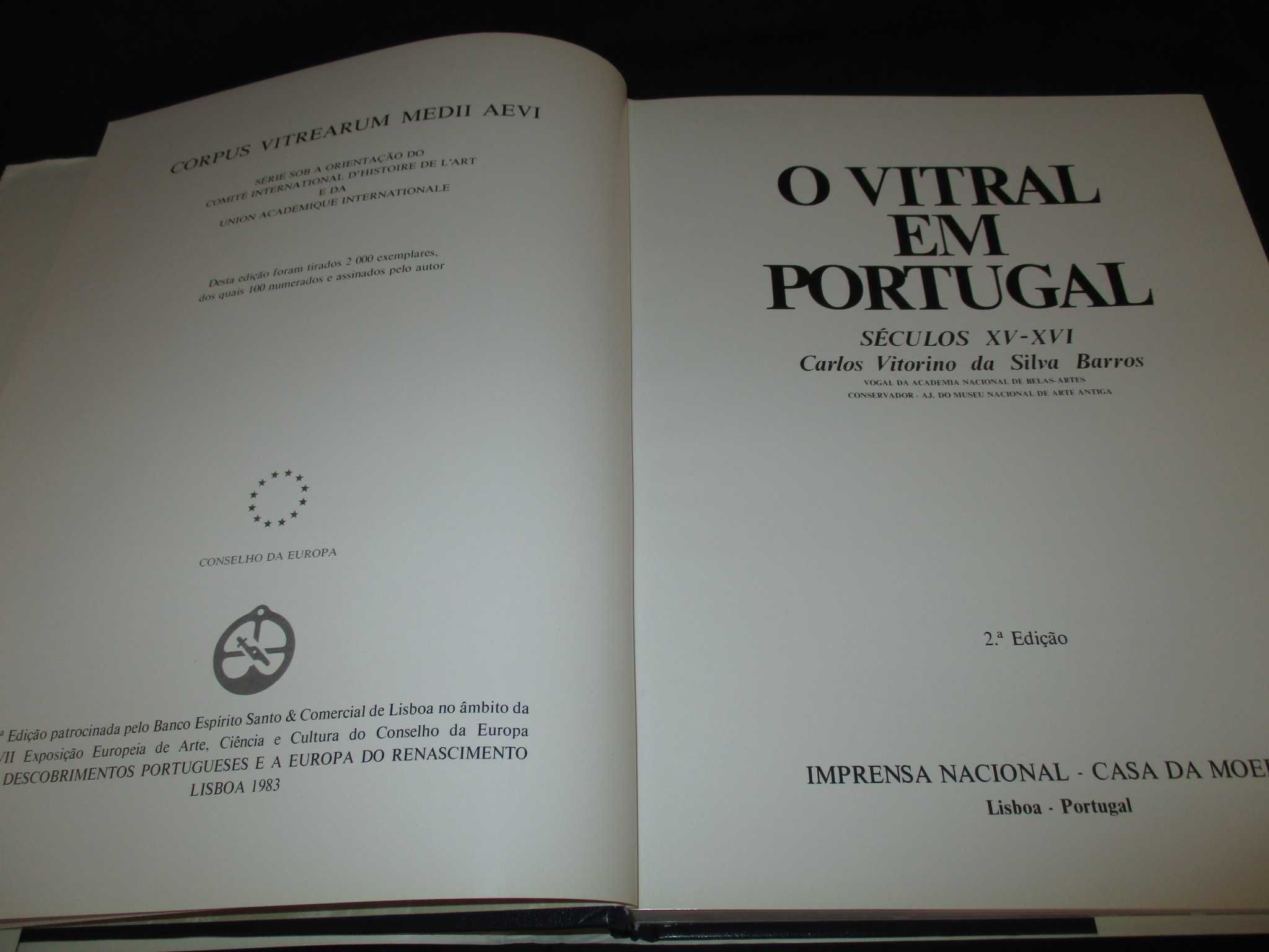 Livro O vitral em Portugal Séculos XV - XVI Carlos Barros