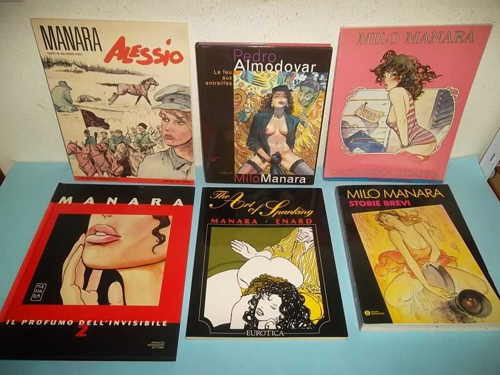 Álbuns BD de MILO MANARA, nacionais e estrangeiros.