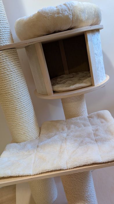 Natural Paradise Drapak dla Kota Magnolia XL Kremowy 175cm DUŻY SOLIDN