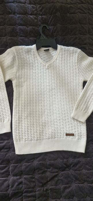 Светр підлітковий білий Турція реглан  Cool men святковий