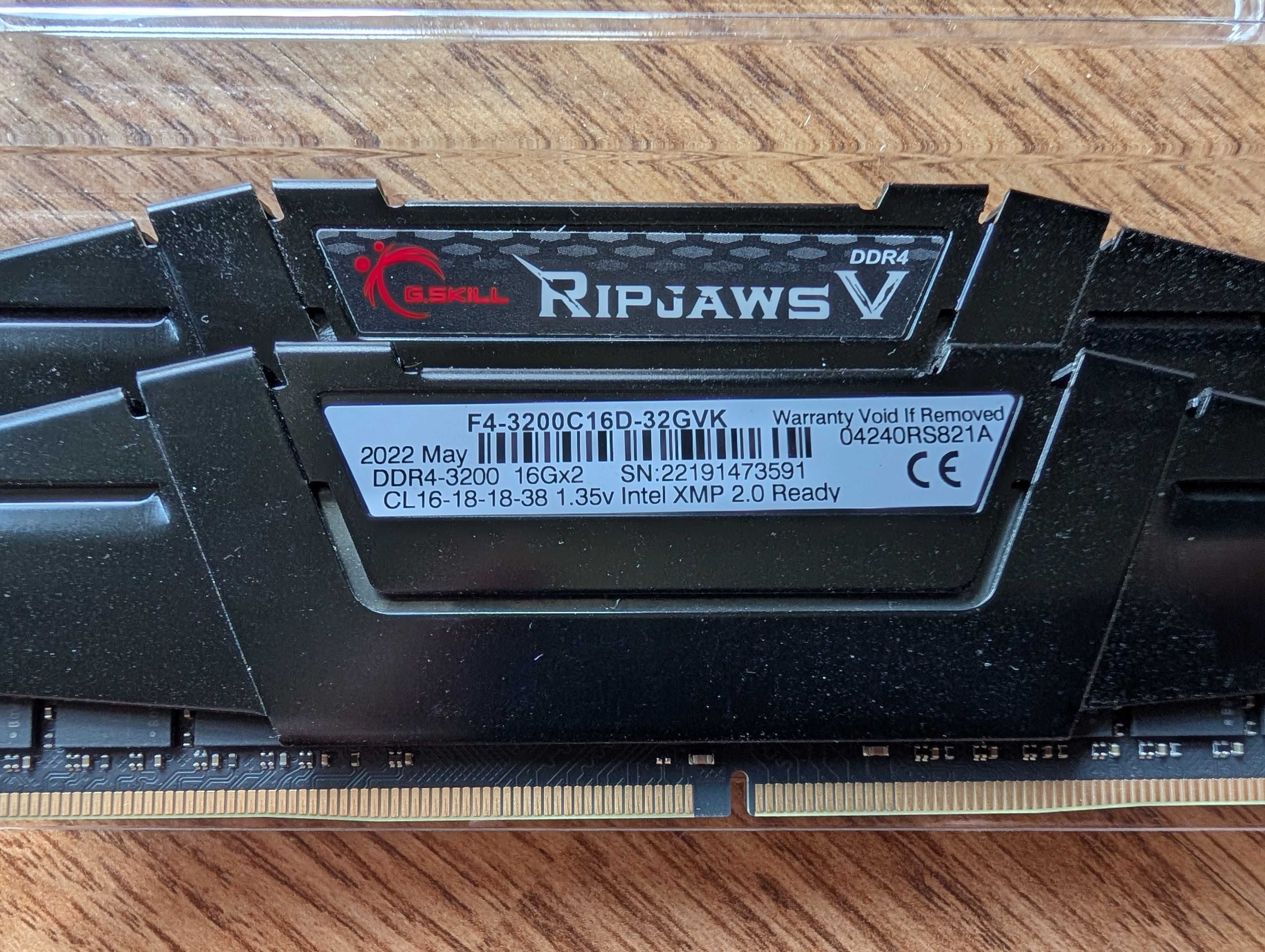 RAM G.Skill RipjawsV DDR4 32GB 3200MHz CL16 (F4-3200C16D-32GVK)