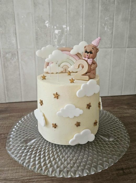 Ozdoby na tort z masy cukrowej figurka miś