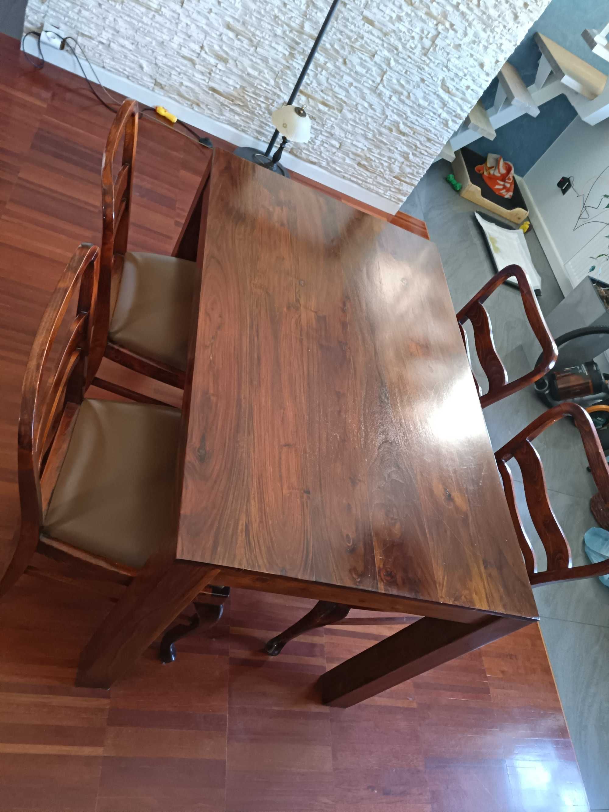 Stół Tekowy i 4 krzesła