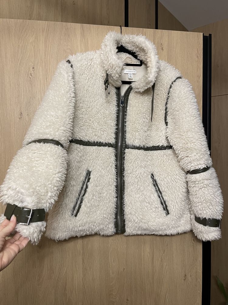 Futerko zimowe płaszcz kurtka baranek Zara style
