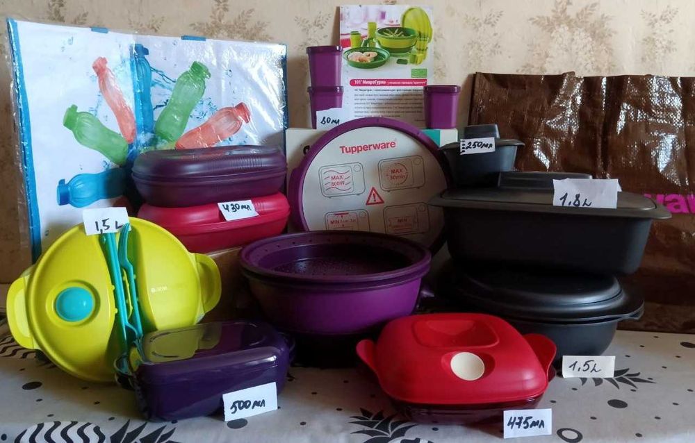 Контейнеры для хранения, для СВЧ, шейкеры, ланч-боксы Tupperware