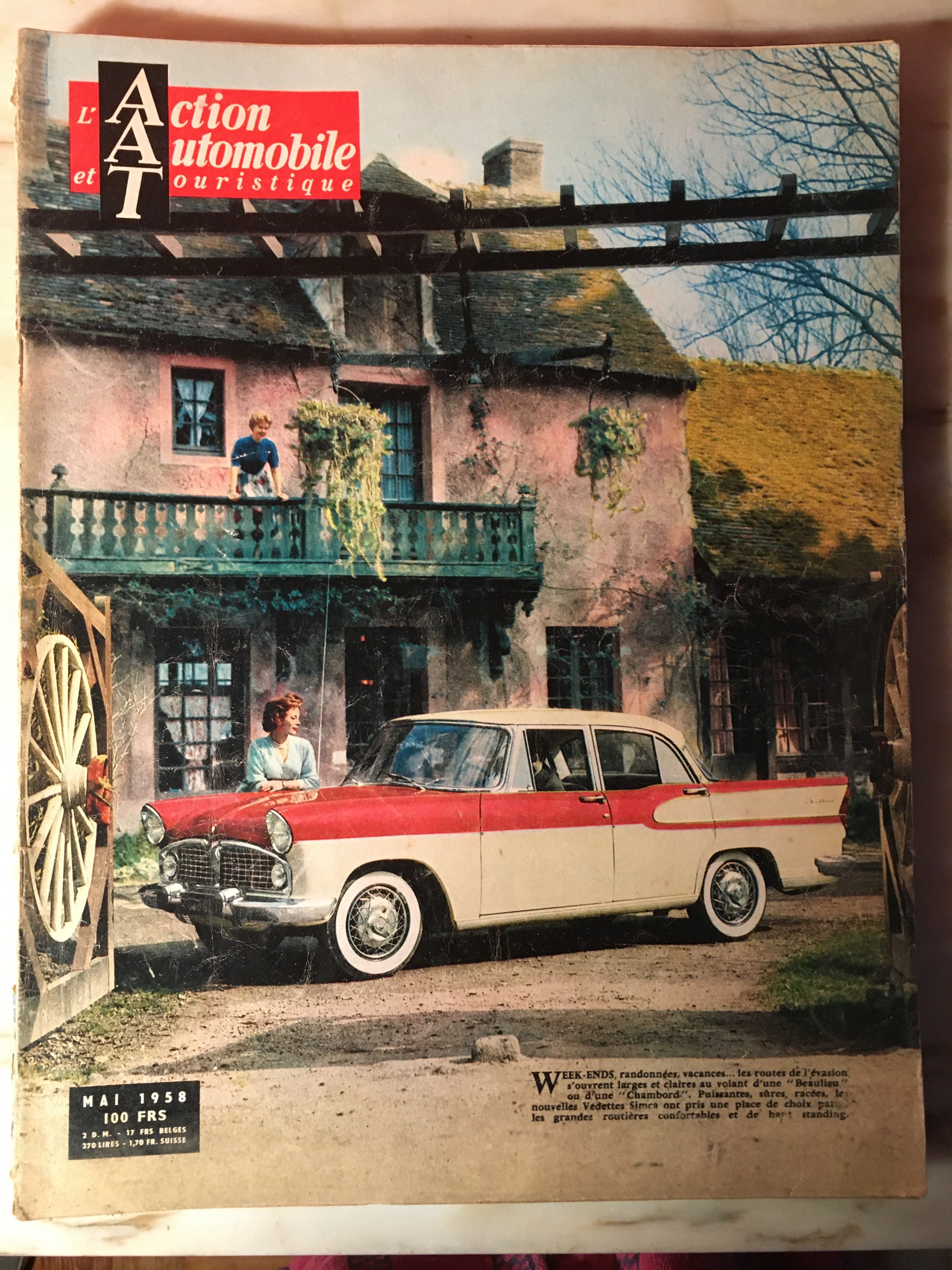 ACTION  AUTOMOBILE et Touristique - anos 50 - 6 revistas