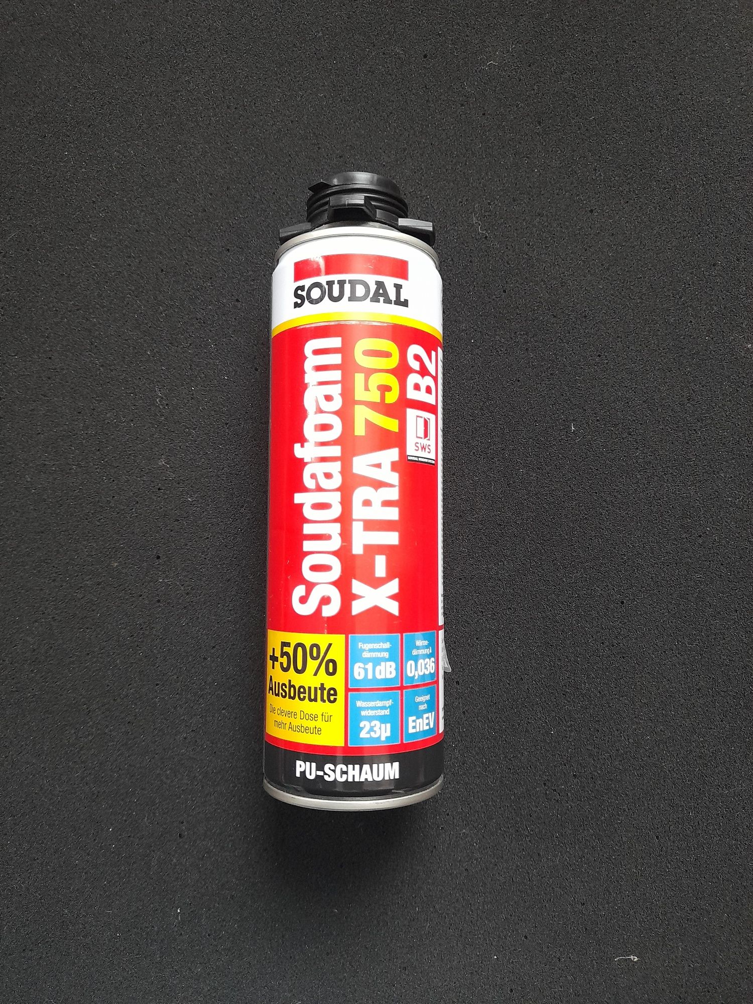 Soudal Soudafoam X-TRA 750 B2 и Würth purlogic top 1K