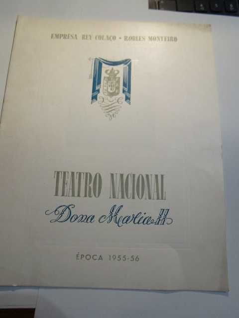 programa antigo Teatro Dona Maria II  Santa Joana