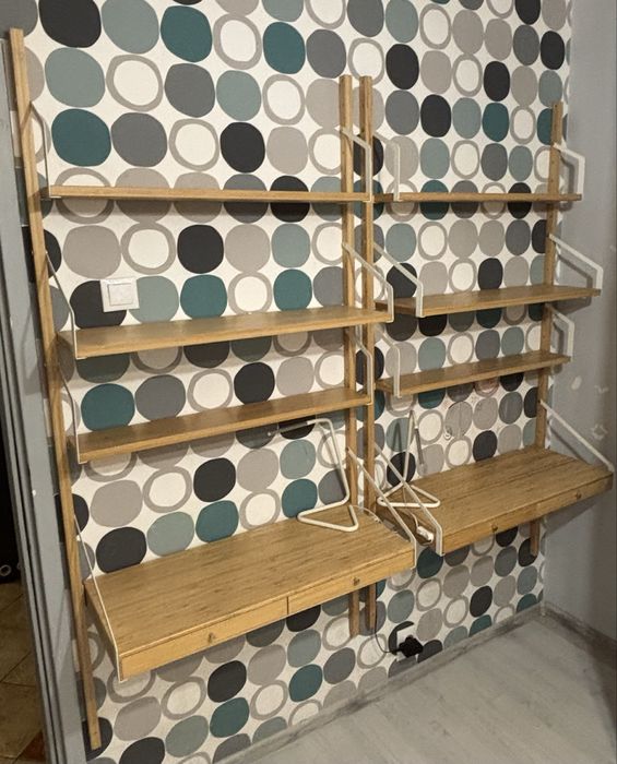 Ikea SVALNAS Biurko montowane do ściany - trzy zestawy