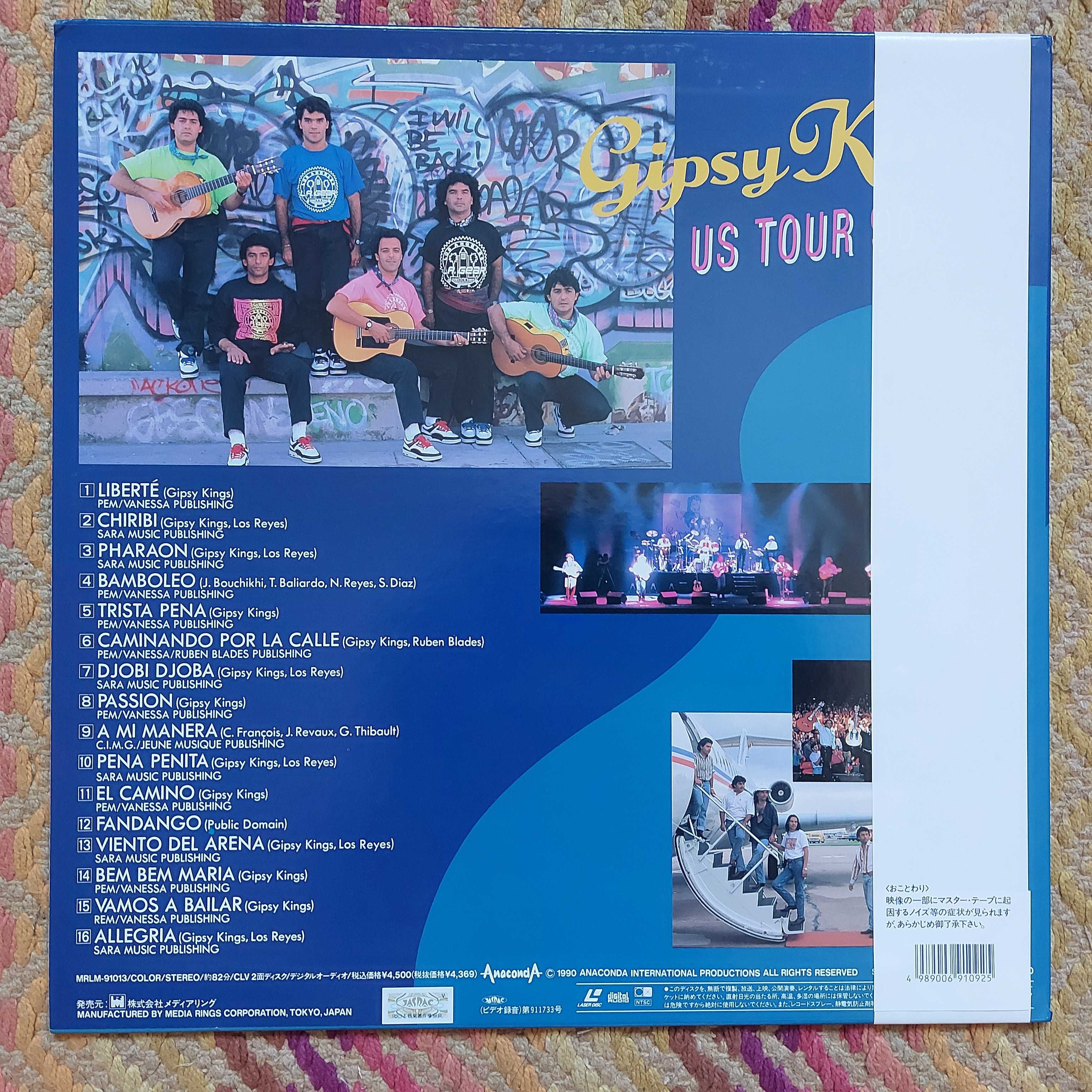 Laserdisc Gipsy Kings: U.S. Tour '90  1992  Japan (NM/NM)