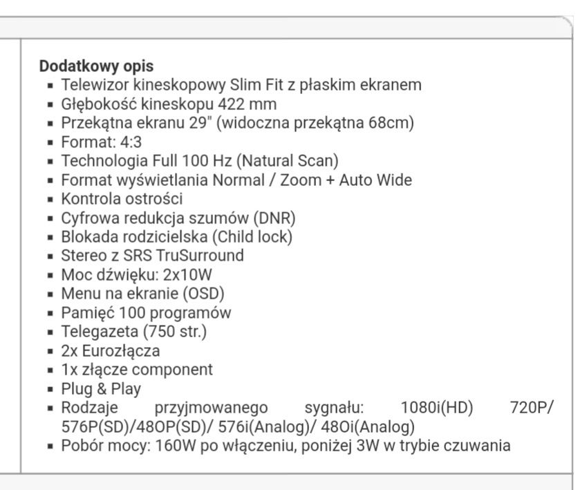 Telewizor Samsung 29"