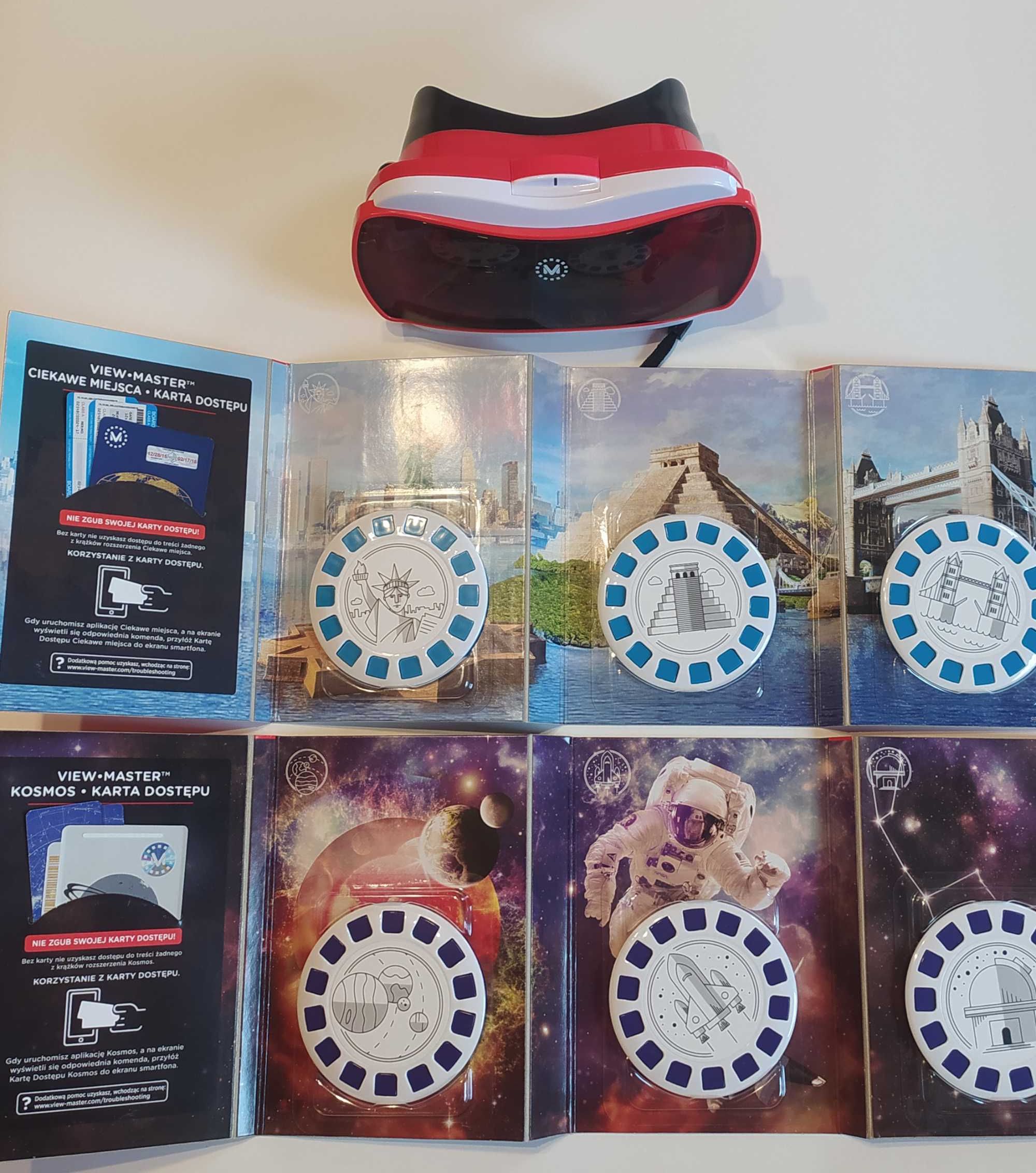 Mattel View Master Zestaw Startowy + Rozszerzenia Gogle VR
