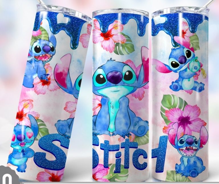 Kubek termiczny stalowy z nadrukiem Stitch