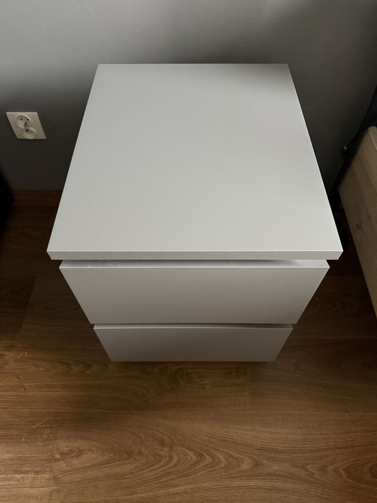 Szafka nocna IKEA MALM szara matowa