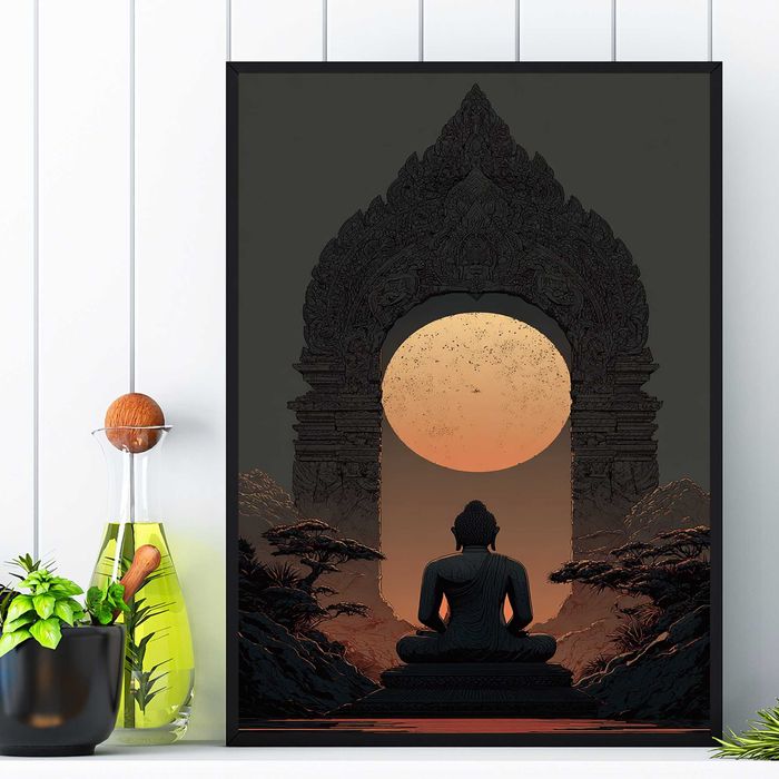 plakat medytacja, plakat relaks, plakat do ramy medytacja i spokój