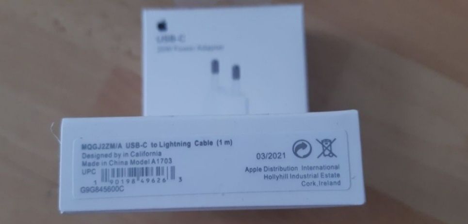 Ładowarka zasilacz USB-C 20W + kabel USB-C lightning do iPhone