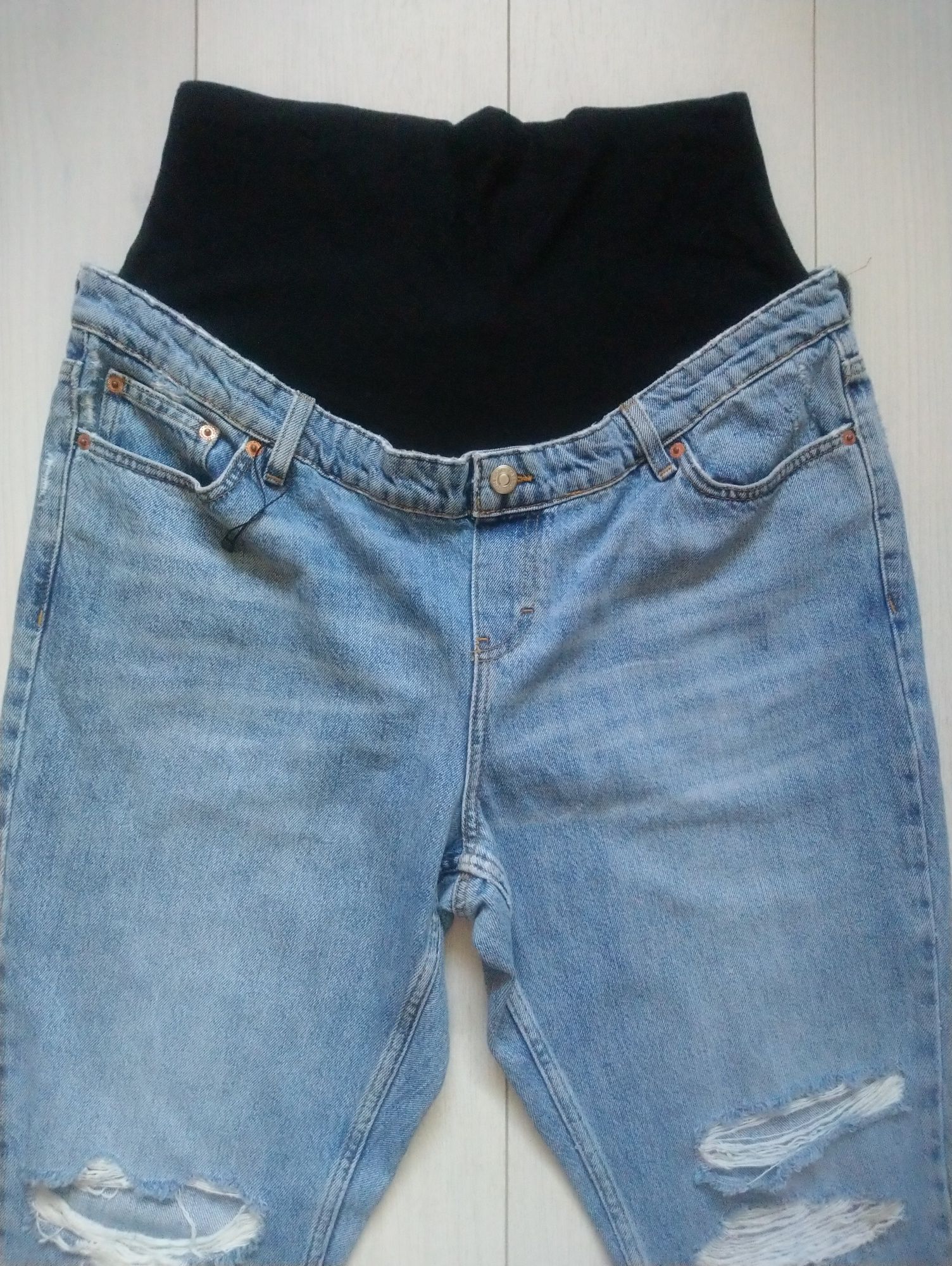 Джинси з дирками для вагітних W34, L30 Topshop