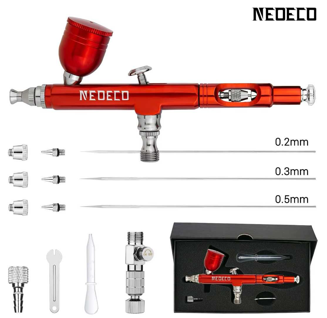 Kit de Aerógrafo Multifuncional com 3 Agulhas