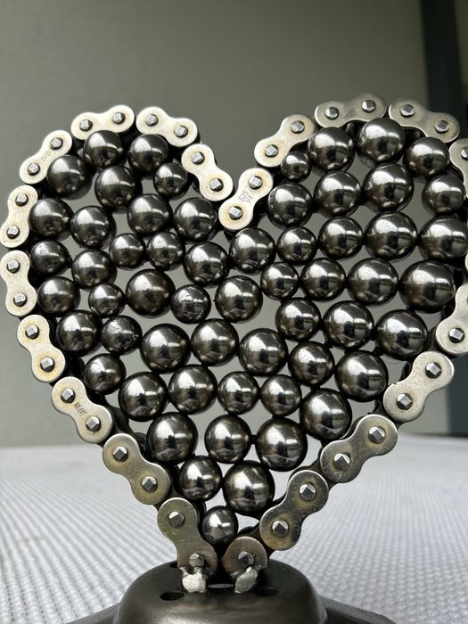 Serce metalowe prezent