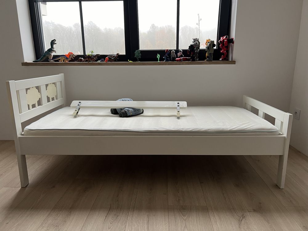 IKEA KRITTER Rama łóżka z dnem z listew, biały, 70x160 cm