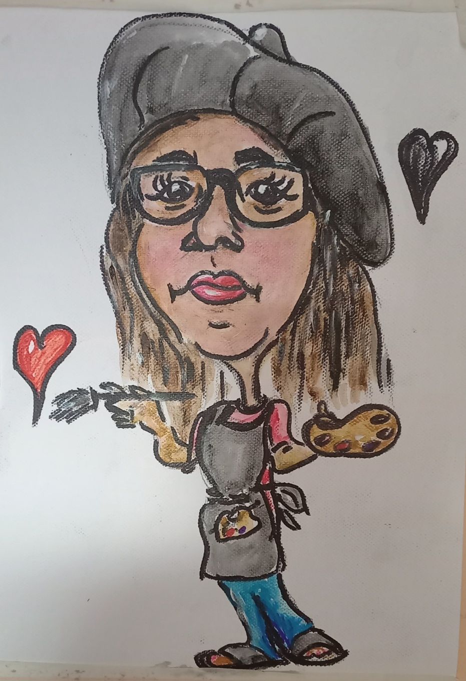 Caricatura personalizada por fotografia em tela