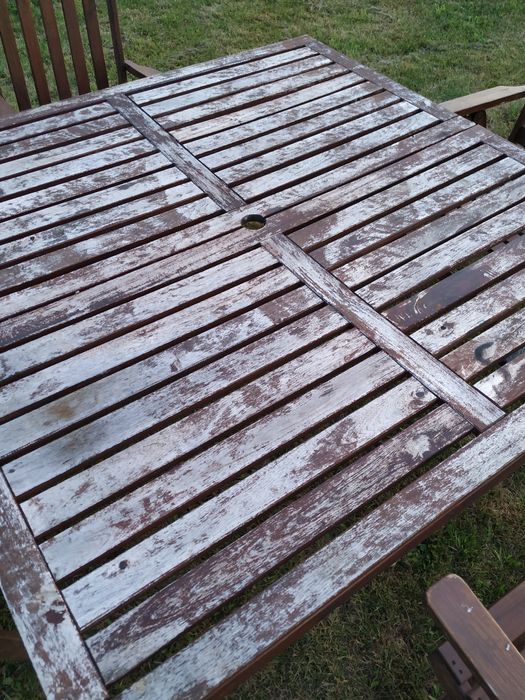 Zestaw meble ogrodowe stół Ikea applaro i 4 składane krzesła